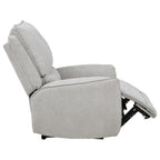 Home & Sleep Outlet - Sylmar Chenille Upholstered Power Recliner Dove Grey