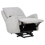Home & Sleep Outlet - Sylmar Chenille Upholstered Dual Power Lift Recliner Dove Grey