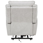 Home & Sleep Outlet - Sylmar Chenille Upholstered Dual Power Lift Recliner Dove Grey