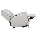Home & Sleep Outlet - Sylmar Chenille Upholstered Dual Power Lift Recliner Dove Grey