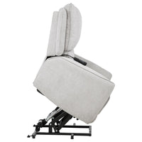 Sylmar Chenille Upholstered Dual Power Lift Recliner Dove Grey