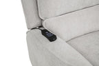 Home & Sleep Outlet - Sylmar Chenille Upholstered Dual Power Lift Recliner Dove Grey