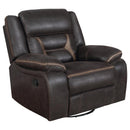 Greer 3-piece Upholstered Reclining Sofa Set Brown
