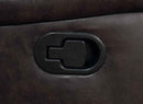 Greer Upholstered Motion Reclining Sofa Brown