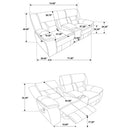 Greer Upholstered Motion Reclining Loveseat Brown