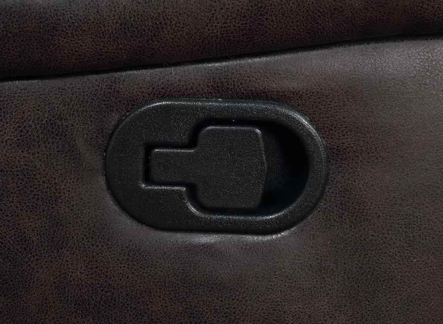 Greer Upholstered Swivel Glider Recliner Chair Brown