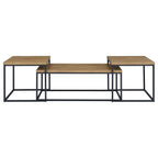 Home & Sleep Outlet - Straden 3-piece Engineered Wood Coffee Table Set Mango and Black