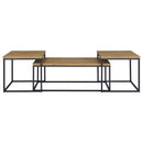 Straden 3-piece Engineered Wood Coffee Table Set Mango and Black