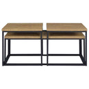 Straden 3-piece Engineered Wood Coffee Table Set Mango and Black
