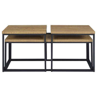 Straden 3-piece Engineered Wood Coffee Table Set Mango and Black