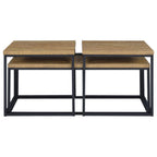 Home & Sleep Outlet - Straden 3-piece Engineered Wood Coffee Table Set Mango and Black