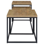 Home & Sleep Outlet - Straden 3-piece Engineered Wood Coffee Table Set Mango and Black