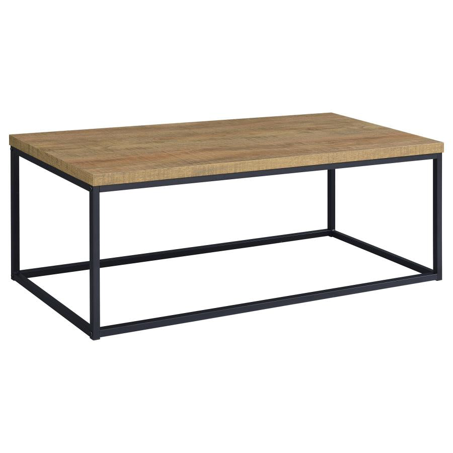 Home & Sleep Outlet - Straden 3-piece Engineered Wood Coffee Table Set Mango and Black