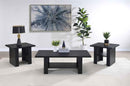 Rodez 3-piece Engineered Wood Coffee Table Set Black
