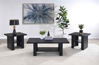 Rodez 3-piece Engineered Wood Coffee Table Set Black