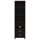 Lewes 4-shelf Engineered Wood Media Tower Cappuccino