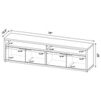 Home & Sleep Outlet - Sentnor 79-inch 4-door Engineered Wood TV Stand Media Console Mango