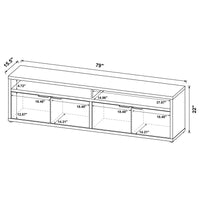 Tabby 79-inch 4-door Engineered Wood TV Stand Media Console Mango