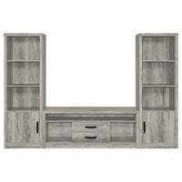 Burke 3-piece 59-inch TV Entertainment Center Grey Driftwood