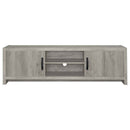 Burke 2-door Engineered Wood 71-inch TV Stand Grey Driftwood