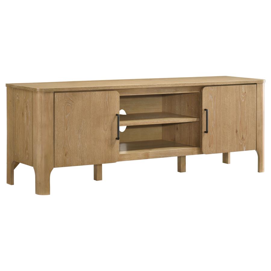 Home & Sleep Outlet - Rowe 65-inch 2-door Wood TV Stand Media Console Light Oak