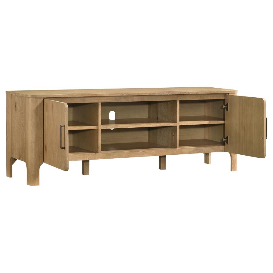 Home & Sleep Outlet - Rowe 65-inch 2-door Wood TV Stand Media Console Light Oak