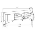 Home & Sleep Outlet - Rowe 65-inch 2-door Wood TV Stand Media Console Light Oak