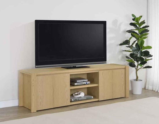 Laurelton 78-inch 4-door TV Stand Media Console Light Oak