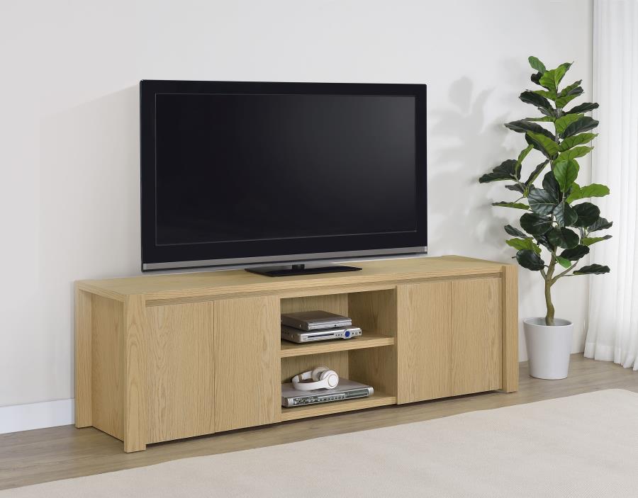 Home & Sleep Outlet - Laurelton 78-inch 4-door TV Stand Media Console Light Oak