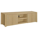 Laurelton 78-inch 4-door TV Stand Media Console Light Oak - Home & Sleep Outlet