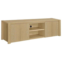 Laurelton 78-inch 4-door TV Stand Media Console Light Oak - Home & Sleep Outlet