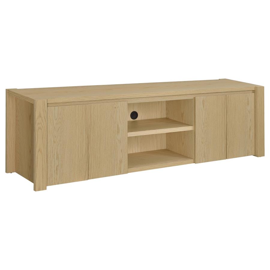 Home & Sleep Outlet - Laurelton 78-inch 4-door TV Stand Media Console Light Oak