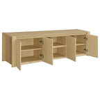 Home & Sleep Outlet - Laurelton 78-inch 4-door TV Stand Media Console Light Oak