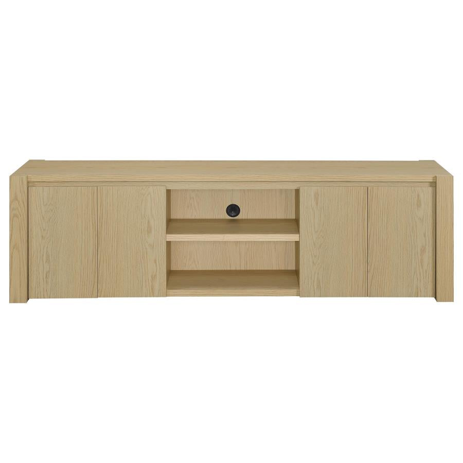 Home & Sleep Outlet - Laurelton 78-inch 4-door TV Stand Media Console Light Oak