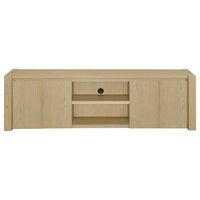 Laurelton 78-inch 4-door TV Stand Media Console Light Oak - Home & Sleep Outlet