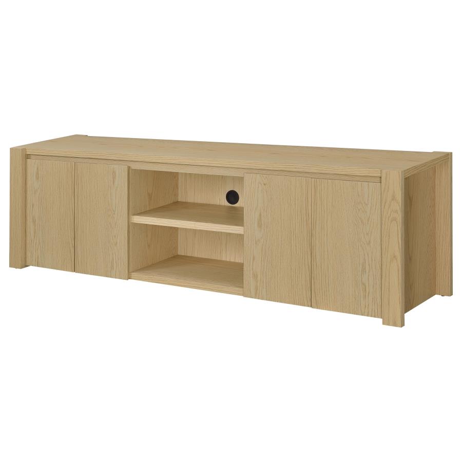 Home & Sleep Outlet - Laurelton 78-inch 4-door TV Stand Media Console Light Oak