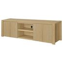 Laurelton 78-inch 4-door TV Stand Media Console Light Oak - Home & Sleep Outlet