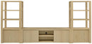 Laurelton 78-inch 4-door TV Stand Media Console Light Oak - Home & Sleep Outlet