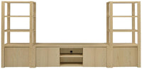 Laurelton 78-inch 4-door TV Stand Media Console Light Oak - Home & Sleep Outlet