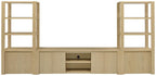 Home & Sleep Outlet - Laurelton 78-inch 4-door TV Stand Media Console Light Oak