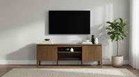 Thori 63-inch 2-door TV Stand Media Console Dark Brown - Home & Sleep Outlet