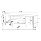 Home & Sleep Outlet - Thori 63-inch 2-door TV Stand Media Console Dark Brown