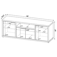 Tabby 4-door Engineered Wood 60-inch TV Stand Mango - Home & Sleep Outlet