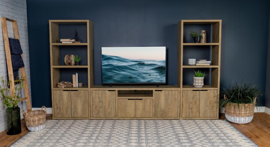 Tabby 4-door Engineered Wood 60-inch TV Stand Mango - Home & Sleep Outlet