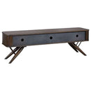 Valna Wood 71-inch TV Stand with Sliding Doors Walnut - Home & Sleep Outlet
