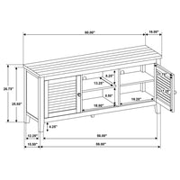 Concord 2-door 60-inch TV Stand Console Distressed Java - Home & Sleep Outlet