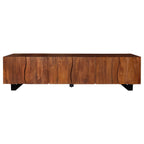 Home & Sleep Outlet - Trask 86-inch Wood TV Stand Media Console Mango Brown