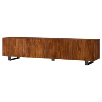 Trask 86-inch Wood TV Stand Media Console Mango Brown - Home & Sleep Outlet