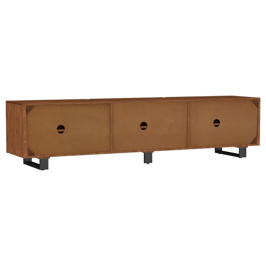 Home & Sleep Outlet - Trask 86-inch Wood TV Stand Media Console Mango Brown