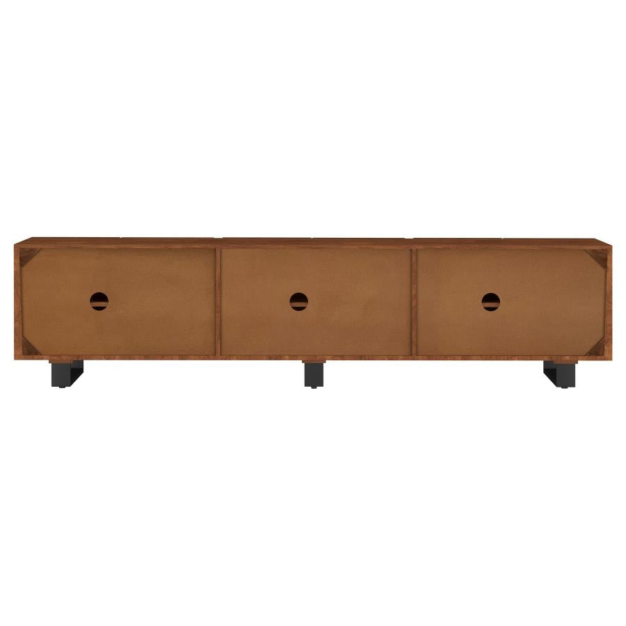 Home & Sleep Outlet - Trask 86-inch Wood TV Stand Media Console Mango Brown